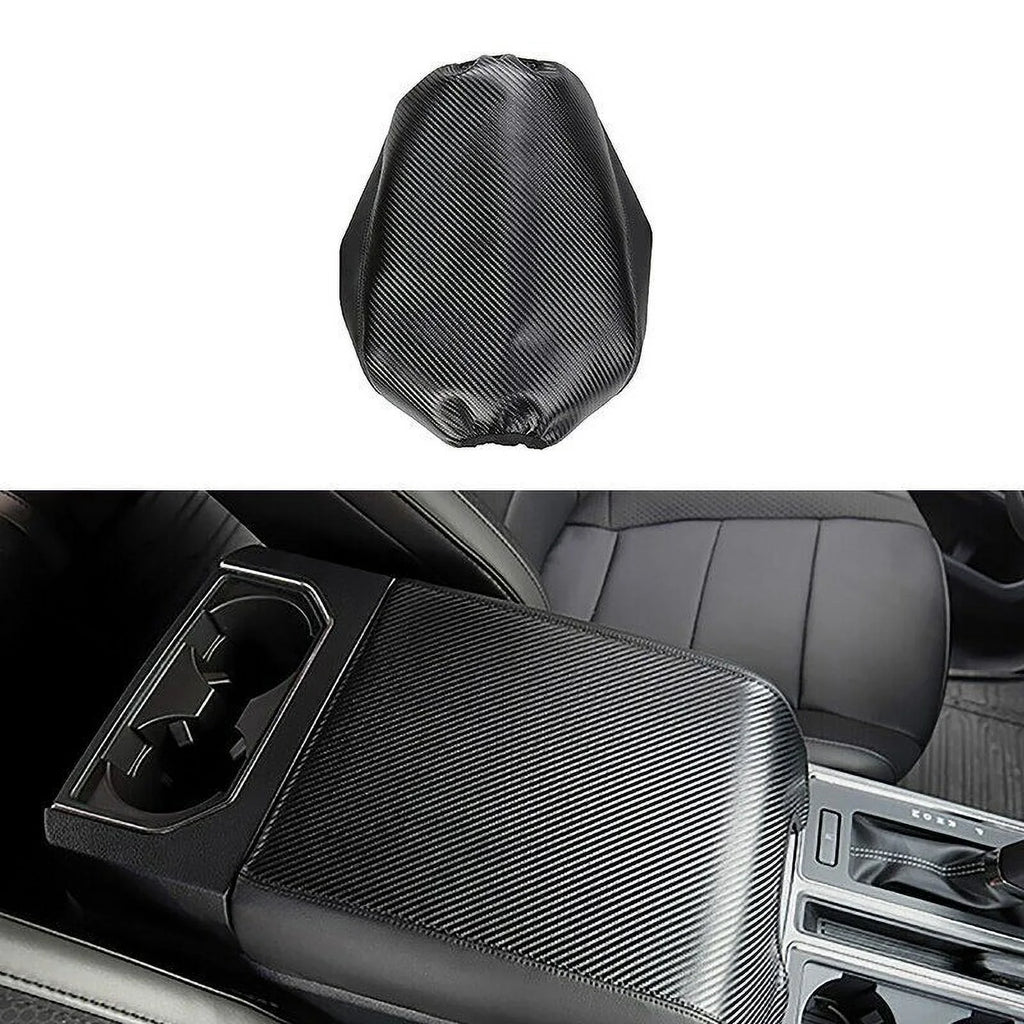 F150 Carbon Armrest Cover Center Protector Console Leather Pad Teledu