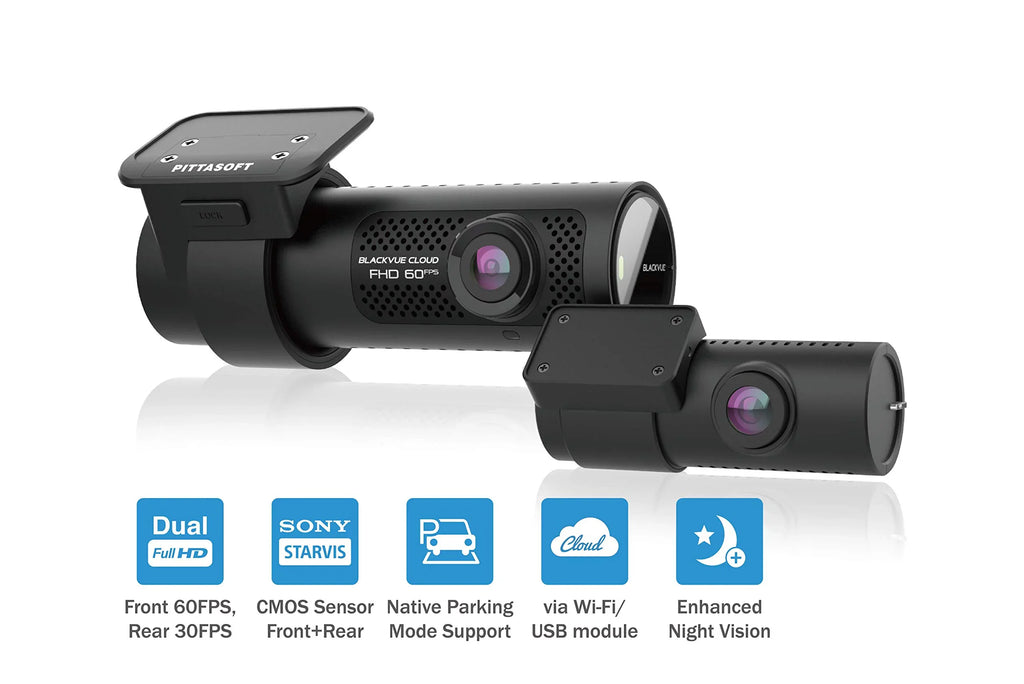 Wi-Fi, 64GB STARVIS Image Mode GPS, Dashcam Parking Back-Illuminated HD Built-in | LTE Dual Cloud DR750X-2CH Plus Optional Monitor via Sensor Voltage | | Full Module LTE BlackVue |