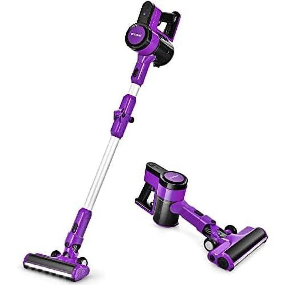 For Vacuum With Vacuum Handheld 3-In-1 Cordless Stick Cleaner, Floor Hard (Purple) 2000Mah Runtime Lightweight Hair, Vacuum Wall-Mounted Battery, Carpet Pet Rechargeable & 45-Minute & Car,