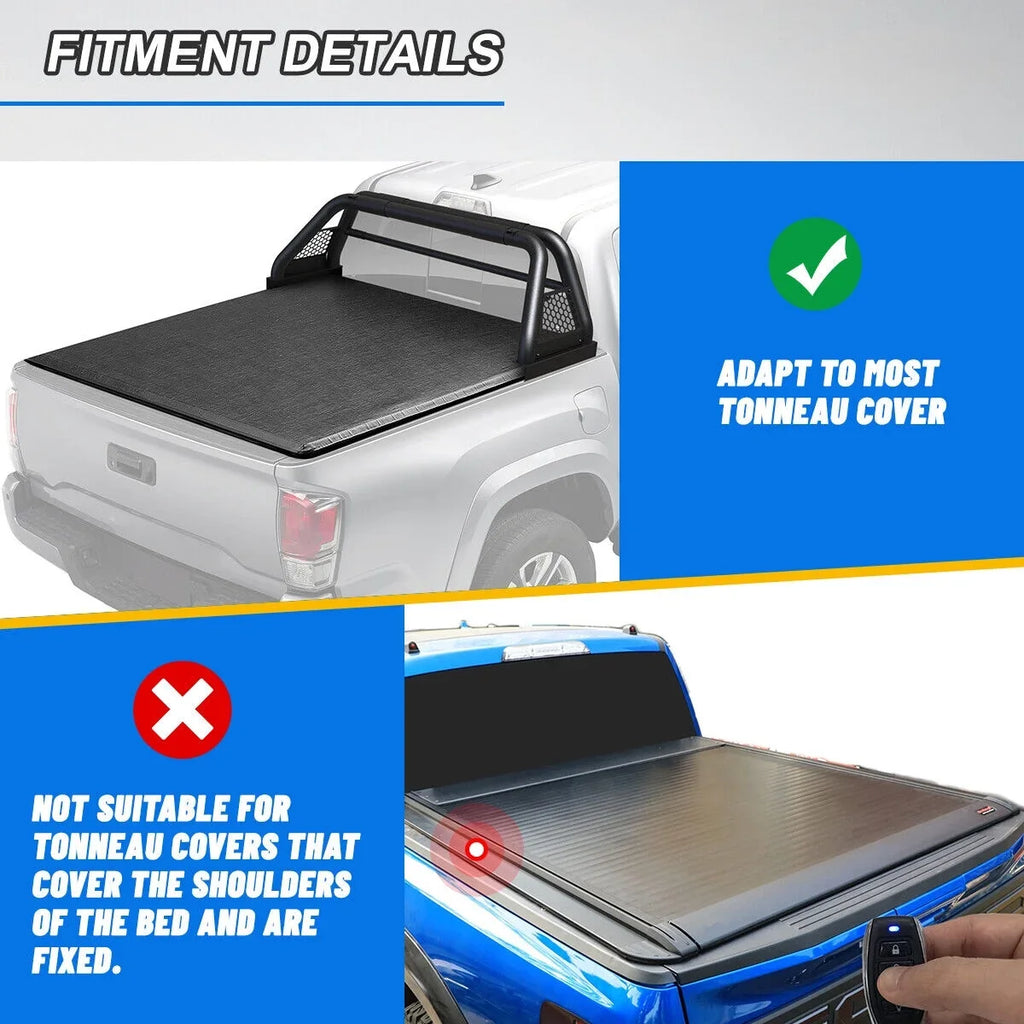 62.9-74.7" Ranger Bar 2019-2023 Rack Chase For Adjustable Sport Bed Truck Fit Roll Bar