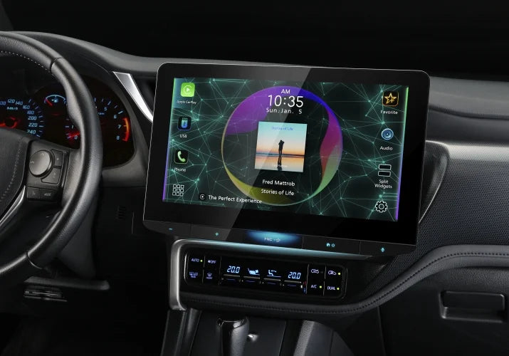 Wireless JVC Carplay HD Receiver+Dash KW-Z1000W Car 10.1" Cam Monitor