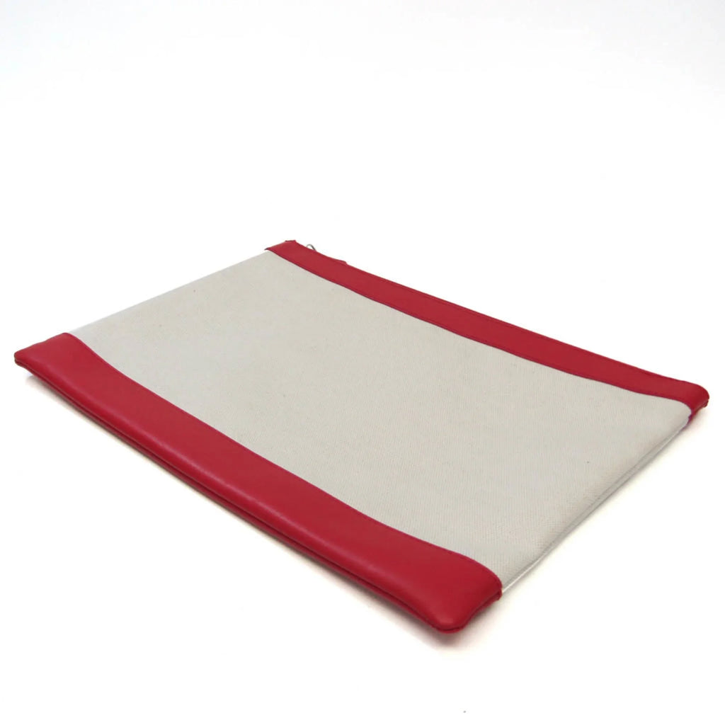 373840 Pre-Owned Color Women's Bag,Pouch Leather,Canvas (Good) Balenciaga Clutch Beige,Red