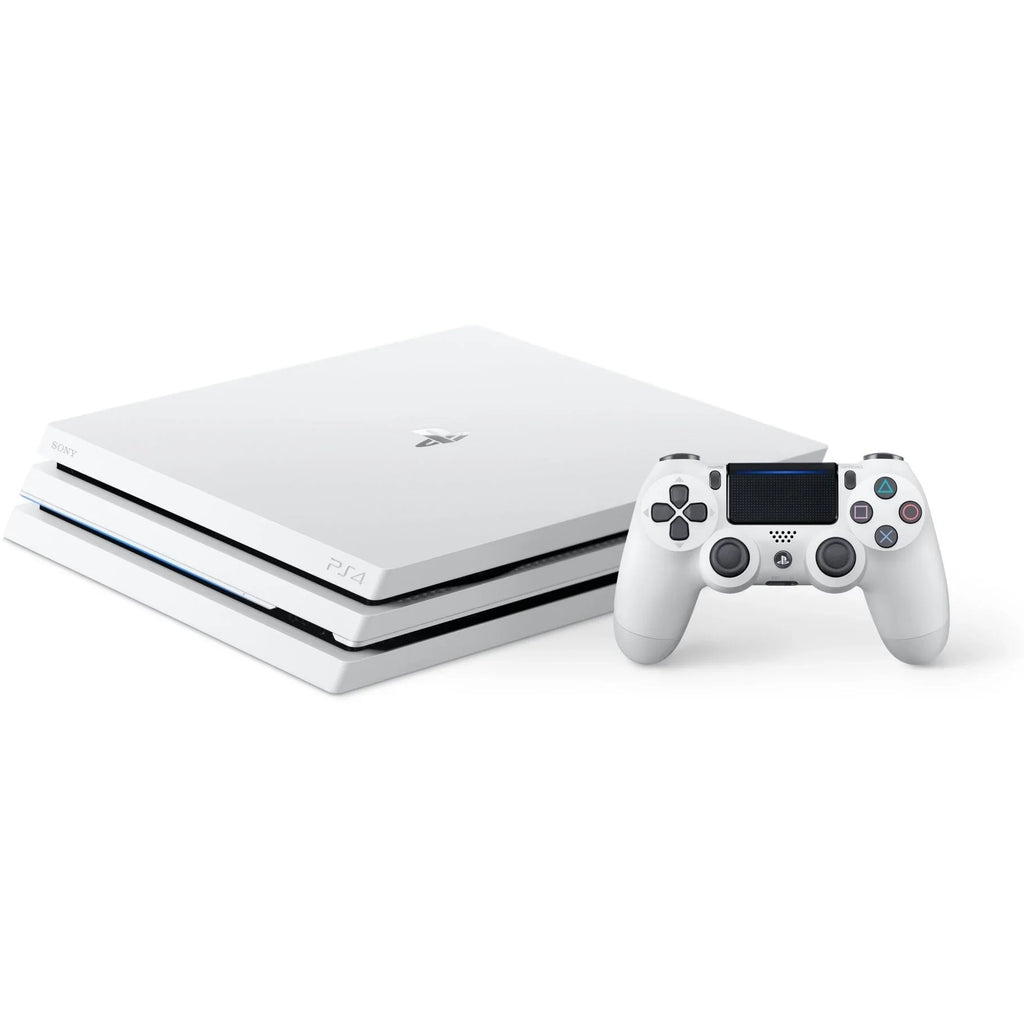 White Axtion with PlayStation Used Console 4 Cable Dock HDMI Pro Gaming 1TB Bolt Charging