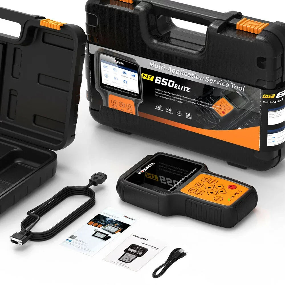 Reset Car FOXWELL NT650 Scanner Registeration II Automotive Oil with Code OBD Battery SAS Reader Light OBD2 ABS EPB Air DPF TPMS TPS Bag EPS Elite