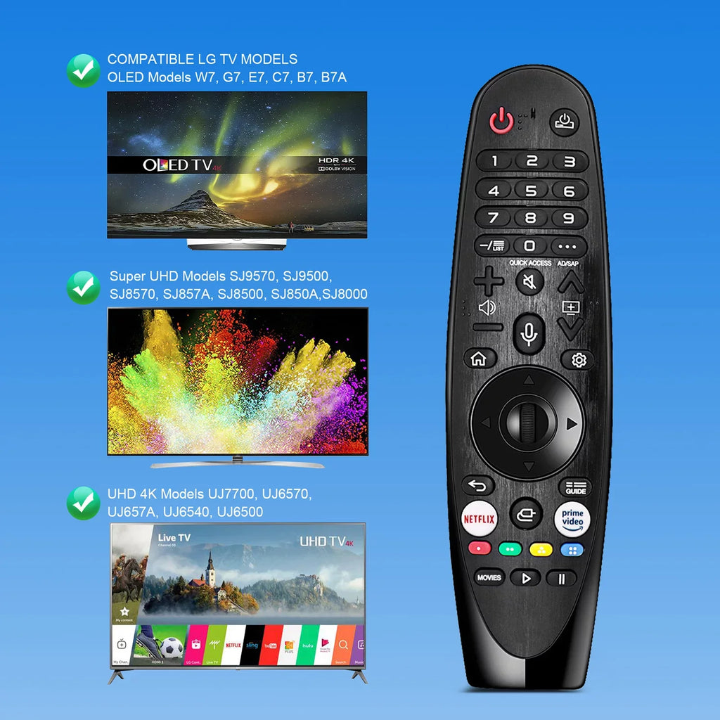 Voice Prime OLED Replacement Pointer Video Keys, QNED Netflix 8K Control Remote /Alexa, 4K Hot AN-MR20GA Function NanoCell and New with LG UHD for Models Magic