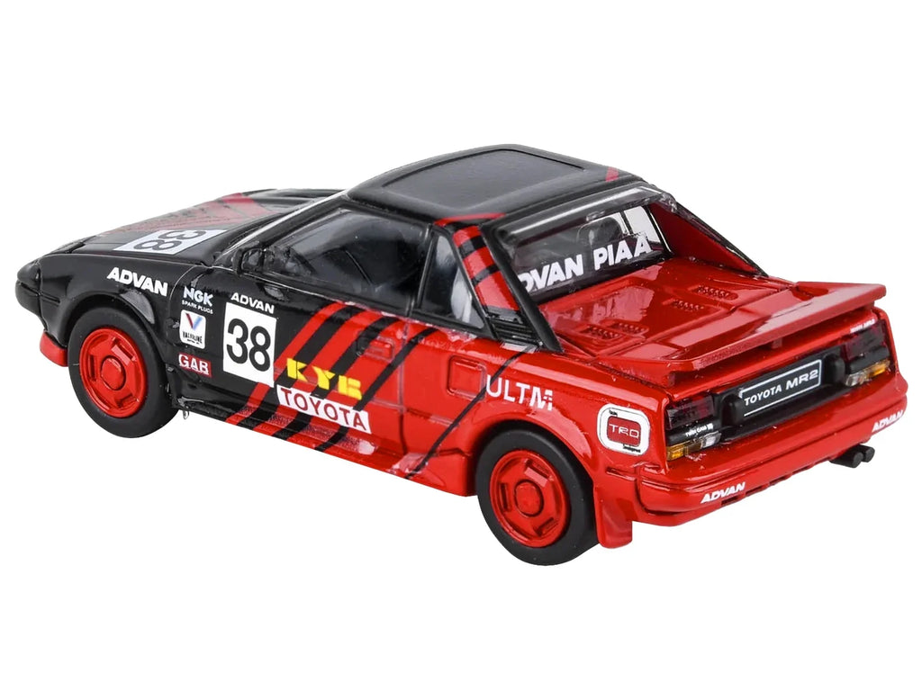 Paragon Livery #38 MR2 Car (Right 1/64 Toyota and 1985 Model Diecast MK1 Hand Autocross Black RHD Drive) by Models Red