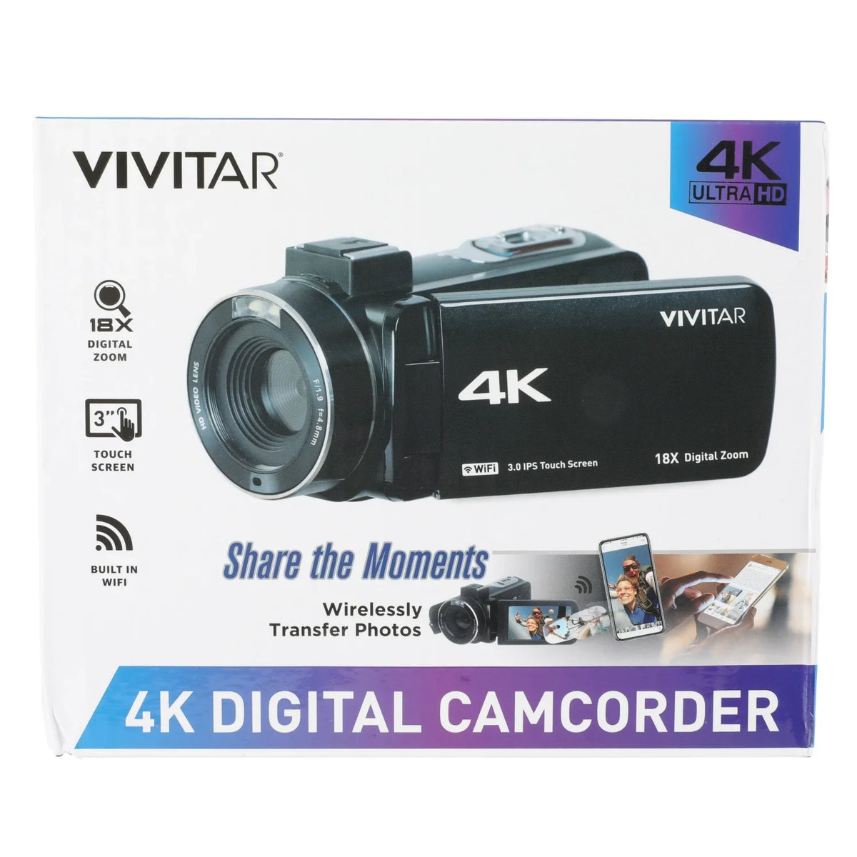 Remote 4K Vision, HD WIFI, Control Vivitar Night Video Digital Camera,