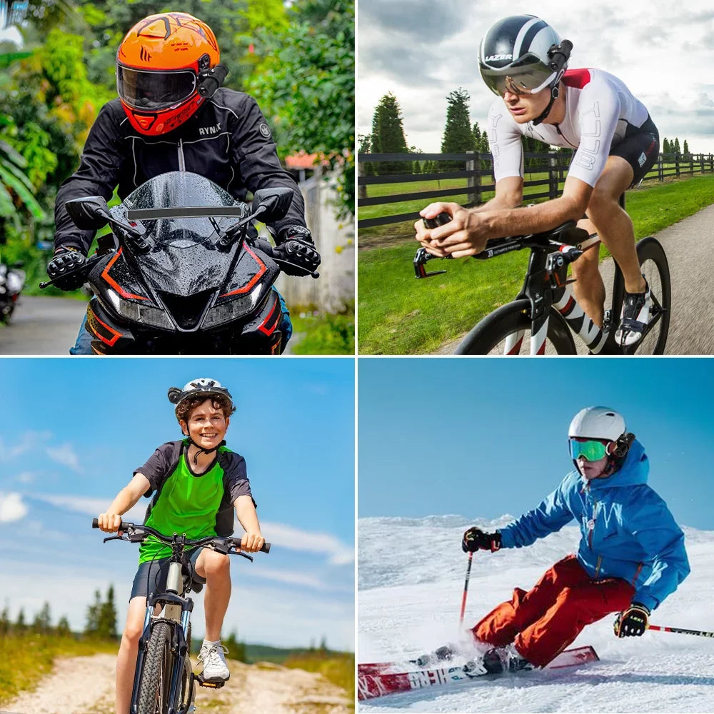Action Helmet VSYSTO Wide Camera DVR, Angle Portable Vision with Remote WiFi Waterproof 150° HD Lens Night Recording, Camera G-Sensor Loop 1080P Camera Bicycle Control,