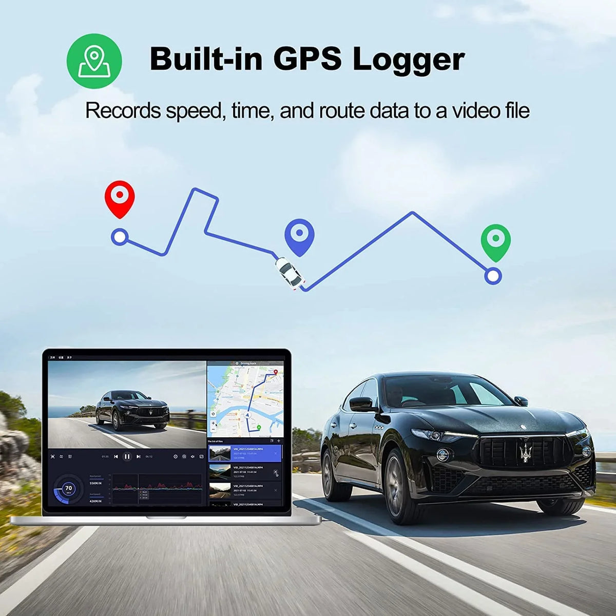 Max Dash Cam, 3.16" 4K G-Sensor, Support Dash Mount, with Night UHD Cars Monitor, Yeecore GPS, Parking WDR, 2160P, Camera Vision, LCD, with for Portable Magnetic Car Camera 256GB Dash WiFi Front Cam