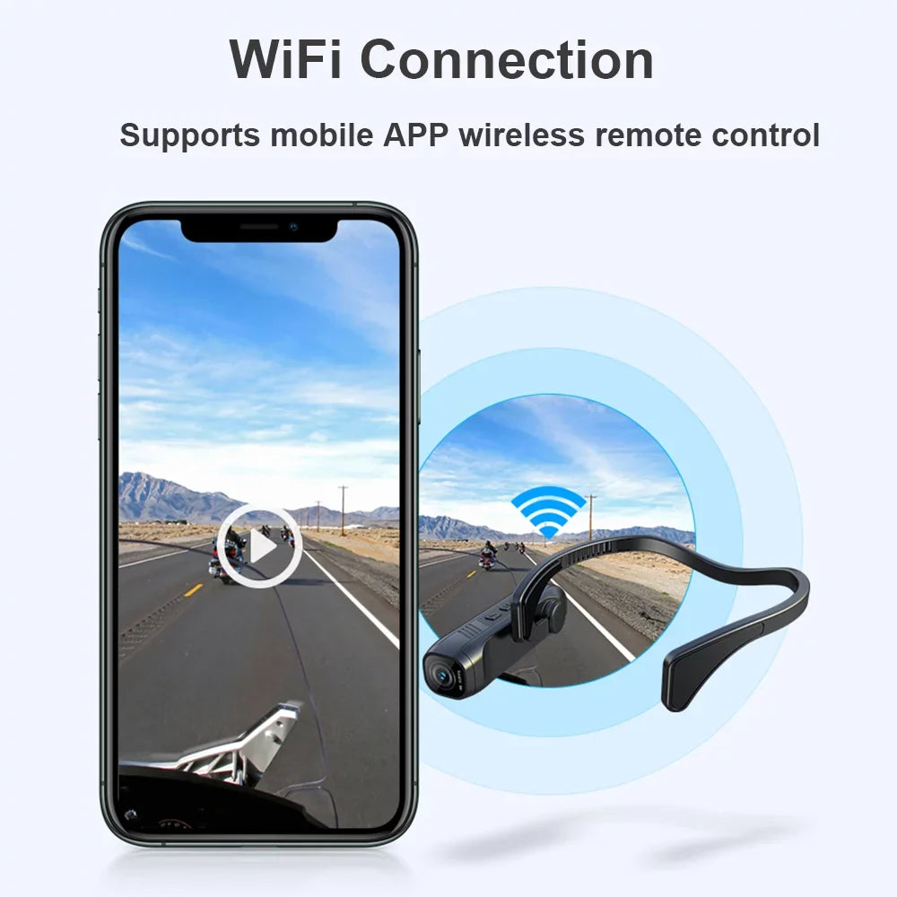 1080P Camera Head Webcam Wearable 4K Camera Camcorder Recorder Vlog Video Hands-Off 60FPS FHD WiFi Andoer EP6 Mounted Camera Camera