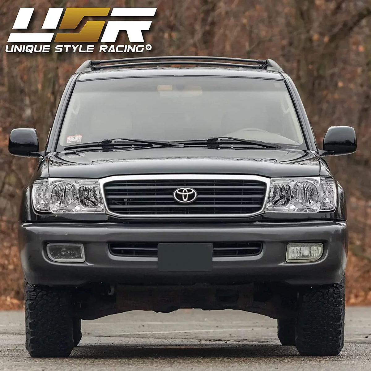 100 Headlights + Compatible with Set FJ100 design (Euro Design) DEPO FJ - (Left Land 1998-2005 Piece Right) Toyota Corner Clear Cruiser with ONE USR Headlamps