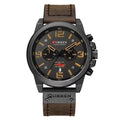 Calendar Hour Quartz Brand Men Watch CURREN Watch Minute Leather Display Wristwatch Time Watch 8314