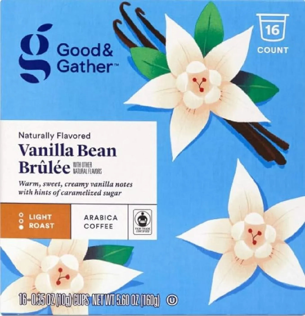 and Toasted and of Cinnamon 4 Pods Brulee Bundle Vanilla Single Flavored Trade Count(Pack Gather Coffee Caramel, Good Naturally Certified,16 of Vanilla, Salted Serve Bean Carmel Fair 4) Almond Flavors
