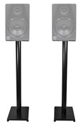 37" Steel Bookshelf / Studio Pair Rockville Monitor RS37B Speaker Stands Black in
