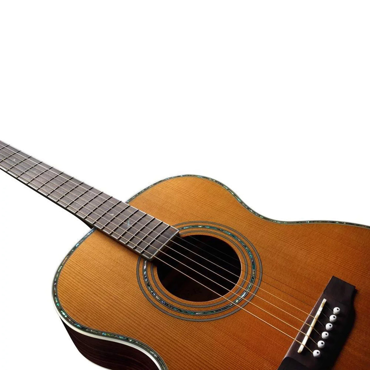 Guitar ZAD80 Solid dimension Natural Finish Acoustic "OM" Zager - Smaller Cedar/Rosewood
