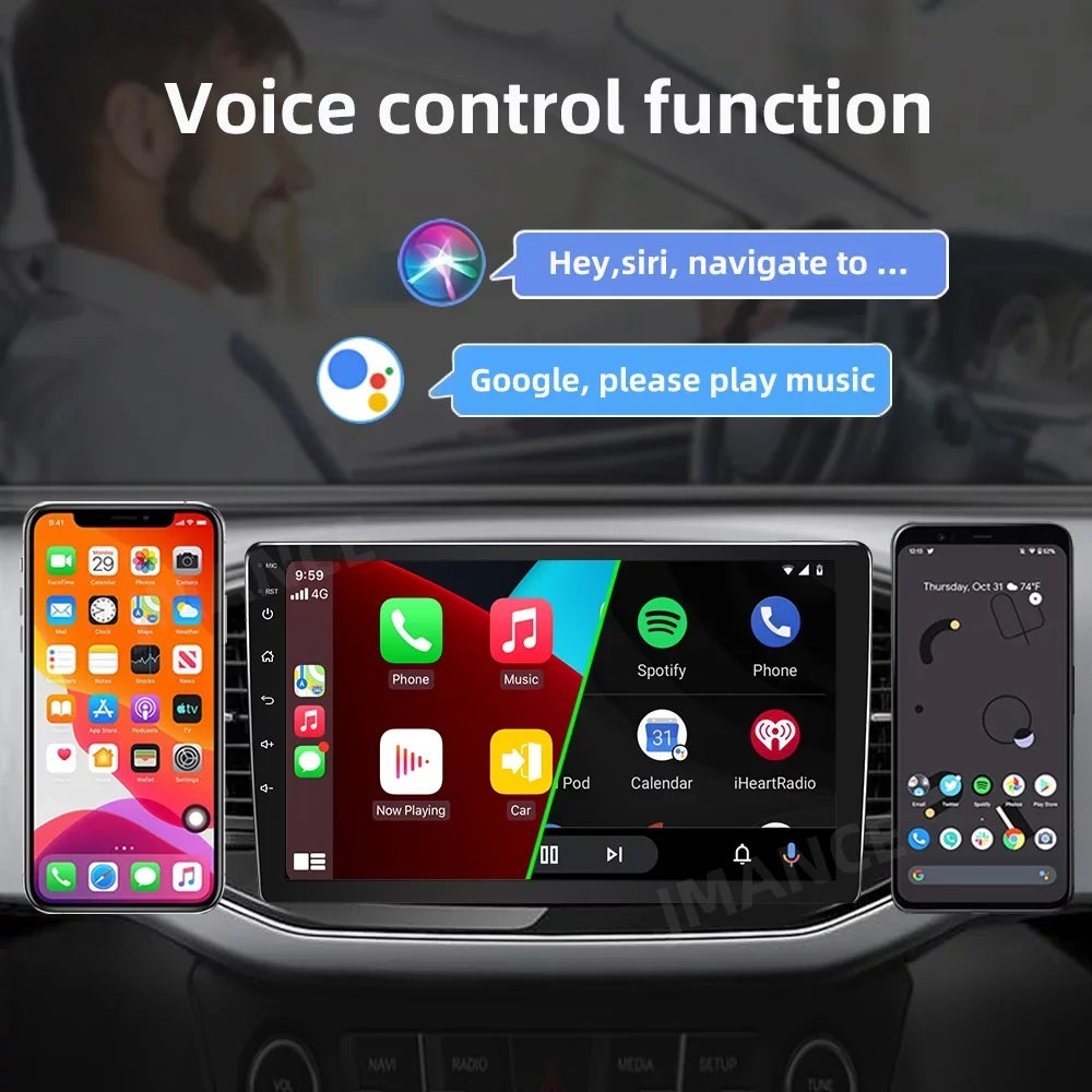 For Bluetooth CarPlay Screen WiFi Android Radio, Radio Stereo with Sienna 2+32G Wireless 9 Support Link Auto Android Mirror Toyota Car Inch Roinvou GPS Car Touch 2011-2014