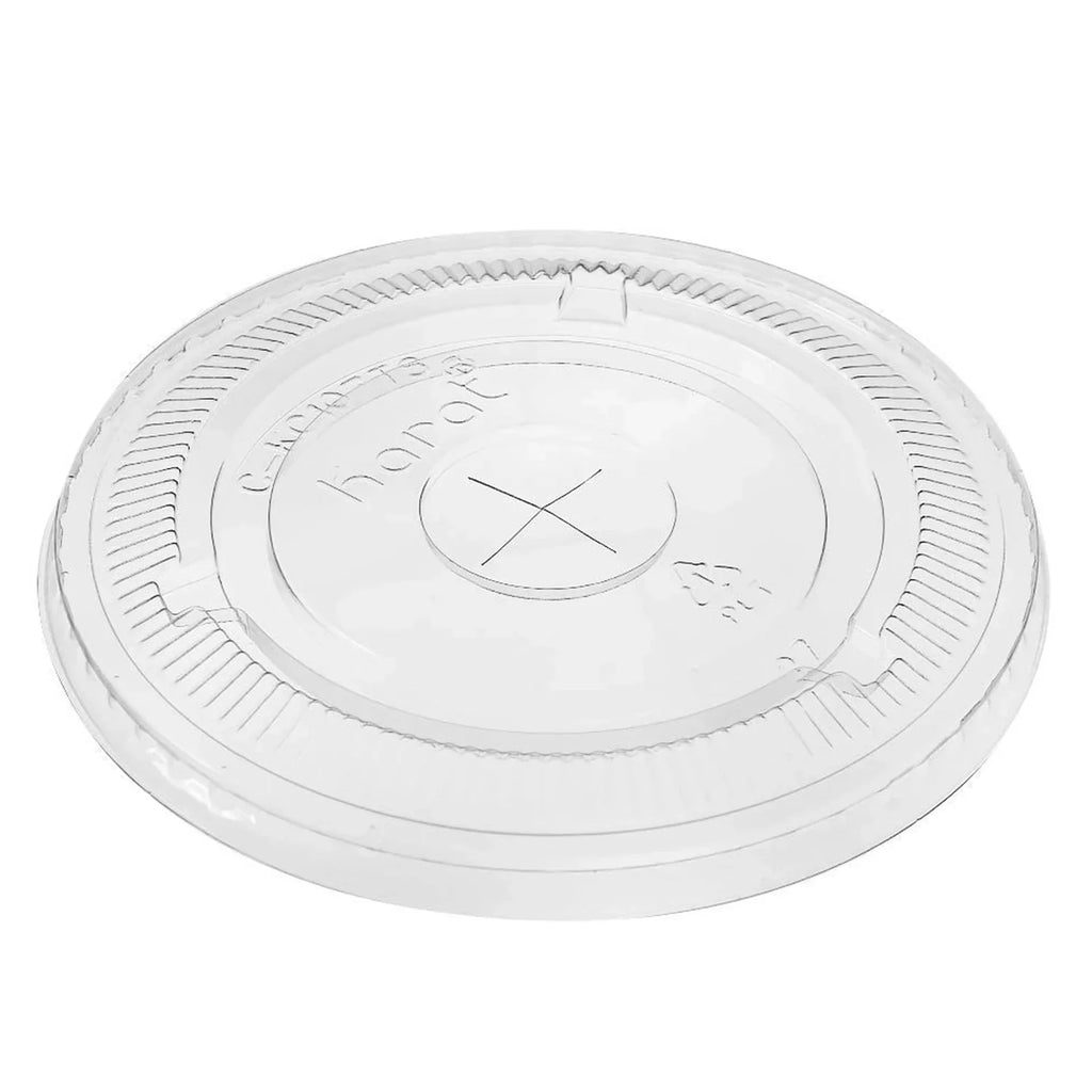 Paper Poly Cups, Karat w/ Straw Slot PET 32 Lids Flat Count oz 104.5mm C-KCL1045 & 600 for Cold