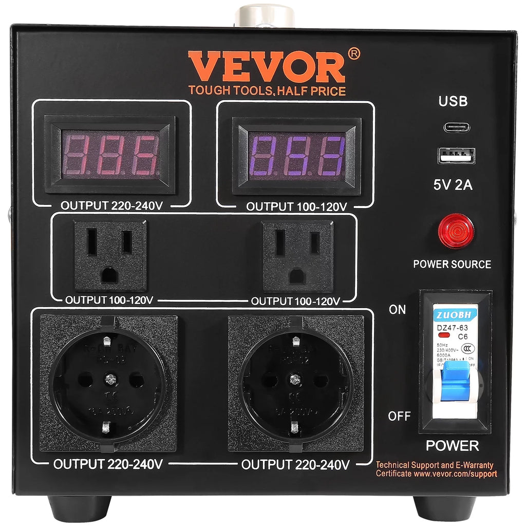 BENTISM CE Converter 220V-110V 2000W Transformer Step Up/Down Voltage /110V-220V