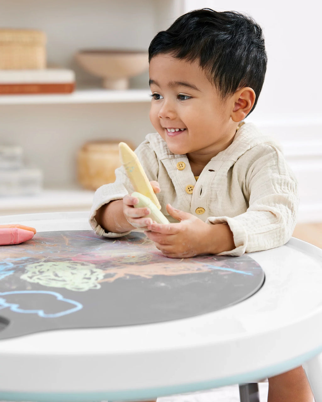Silver Hop Play Functionality, Lining with 4mo+, 3-Stage Baby Activity Center: Cloud Center Grow-with-Me Skip Interactive