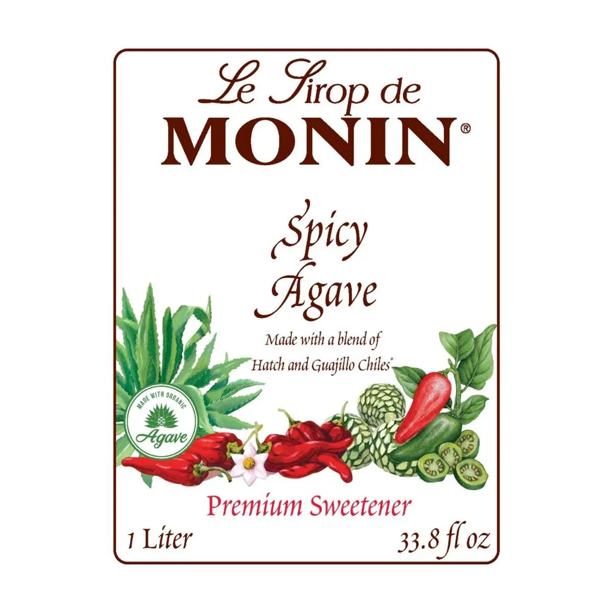 Sweetener (1 Spicy Bottle Liter) Agave Monin -