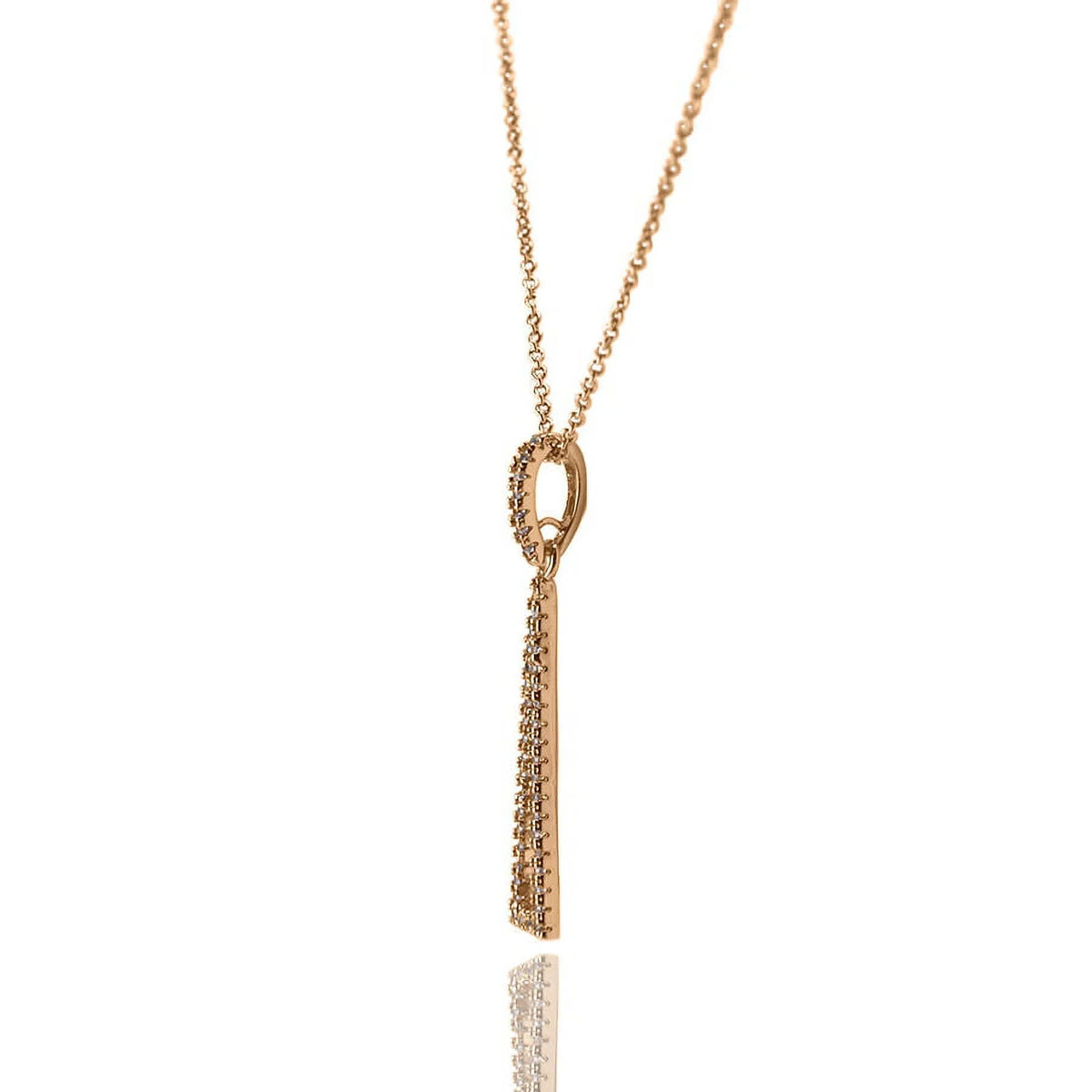 Boutique Pendant Gold Triangle Inc Drop Box Women, for Teens Cubic Zirconia Blue Plated Rose Necklace