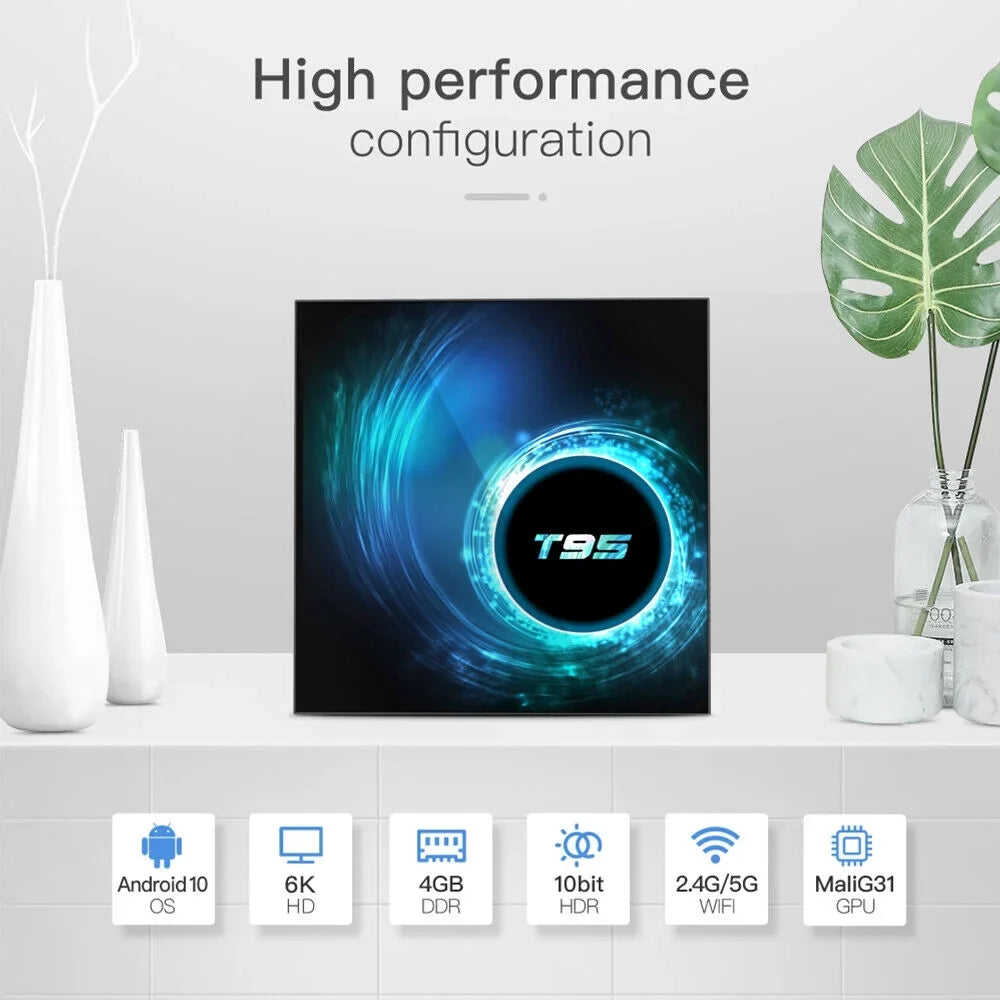 Ease Media, - Box JahyShow Android 10.0 TV Living Room, 4GB+64GB, Streaming T95 Quad-Core Smart