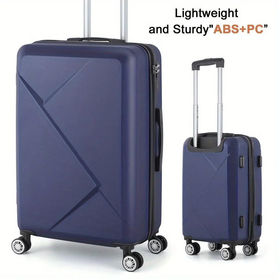 With For Luggage Wheels Four Business, - Spinner Scratch-Resistant 20 Carry-On Inch Suitcase Travel 20-Inch Blue Lock And Hardside Surface,