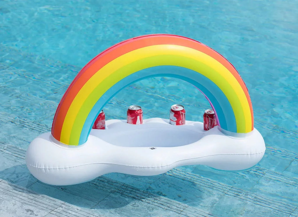 Bottle Beach Serving Drink Holder Toys Adults Rainbow Summer Cup Fruit Accessories Party liquid Fun Kids Float Pool Bar Holder Cloud Floating Salad Leisure Decorations Beverage