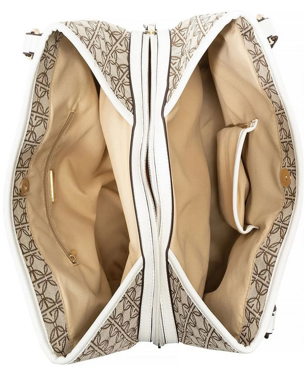 White Signature Bag Giani Bernini Shoulder Jacquard 4 Logo Poster