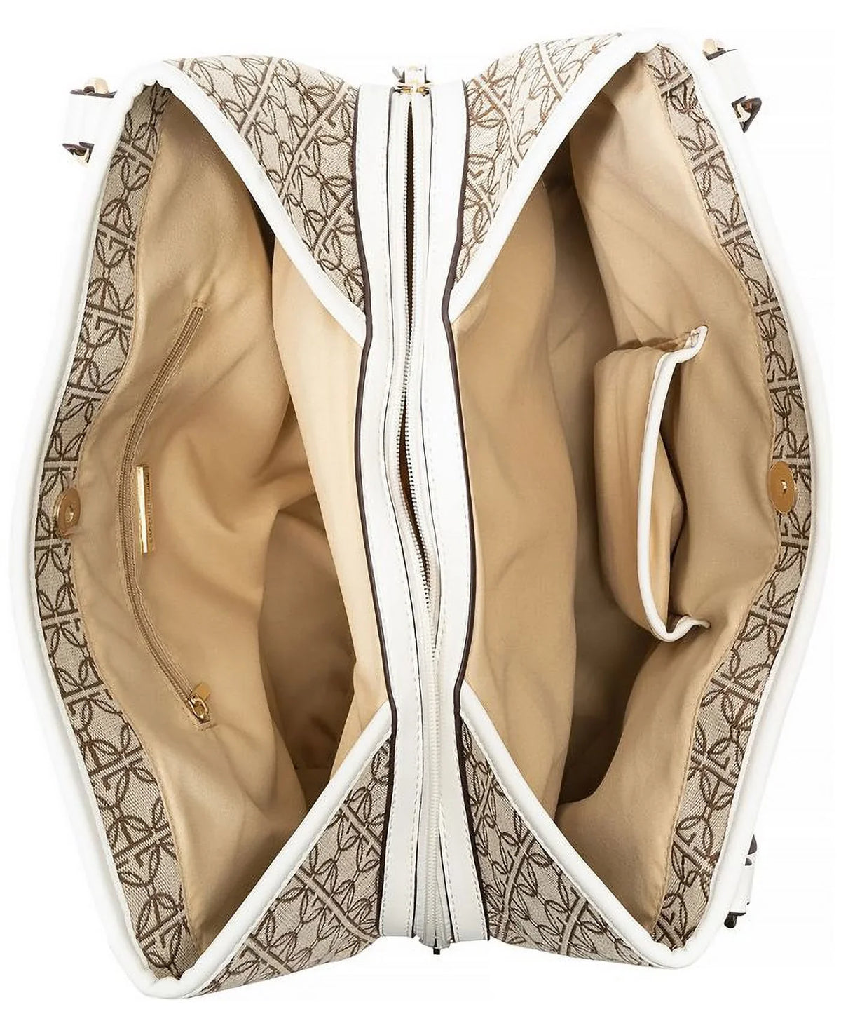 White Signature Bag Giani Bernini Shoulder Jacquard 4 Logo Poster
