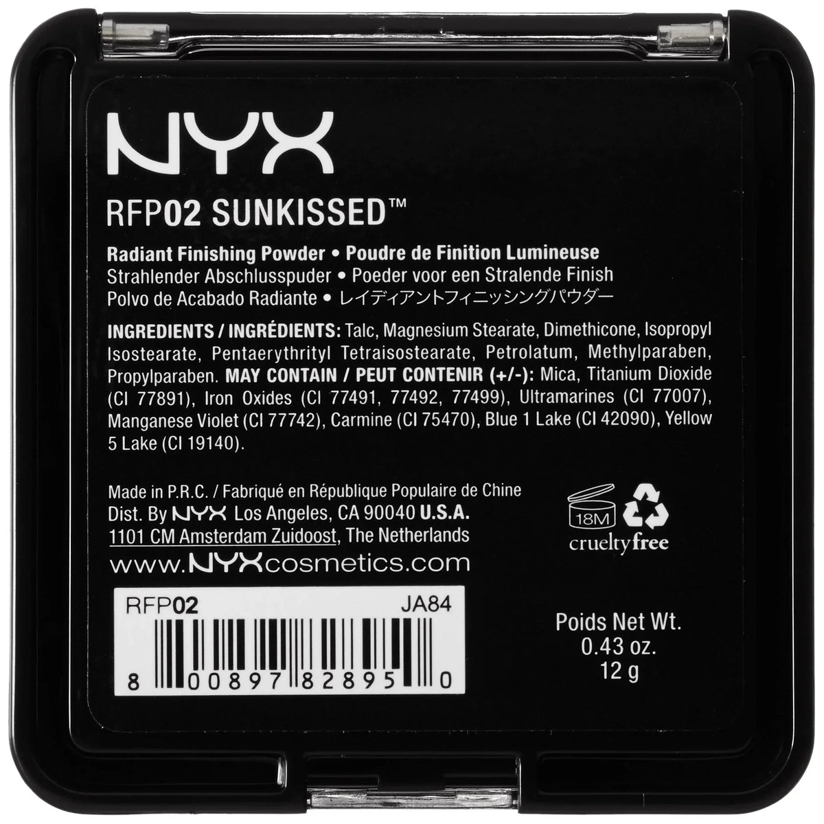 Makeup 0.43 Kissed, Finishing Professional Nyx Ounce Sun Radiant Powder,