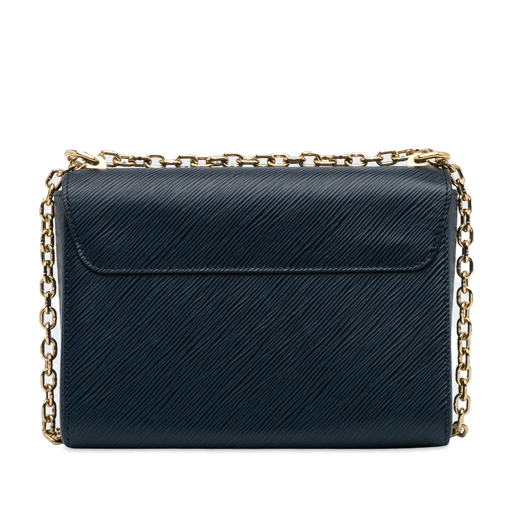 Twist Authenticated MM Bag Leather (Good) Crossbody Unisex Pre-Owned Blue Epi