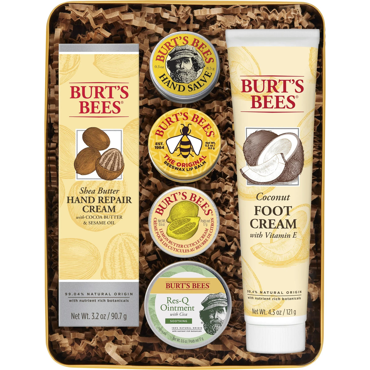 Cream Cuticle Res-Q Cream, Classics in Cream 6 and Products Salve, Tin Bees Burt's Lip Balm, Giftable Hand Set, Foot Ointment, Gift Hand Repair