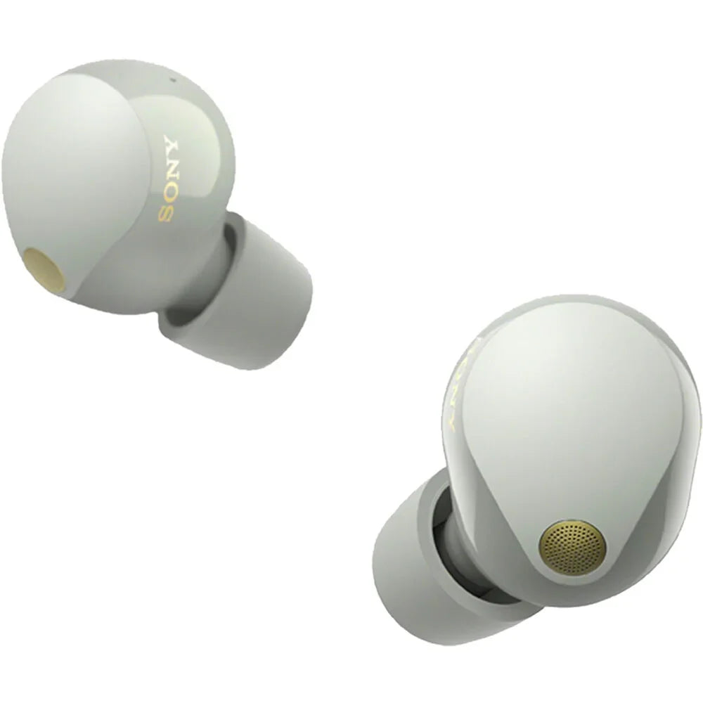 Bundle Warranty WF-1000XM5 Earbuds Noise (Silver) 2 YR Canceling Wireless with