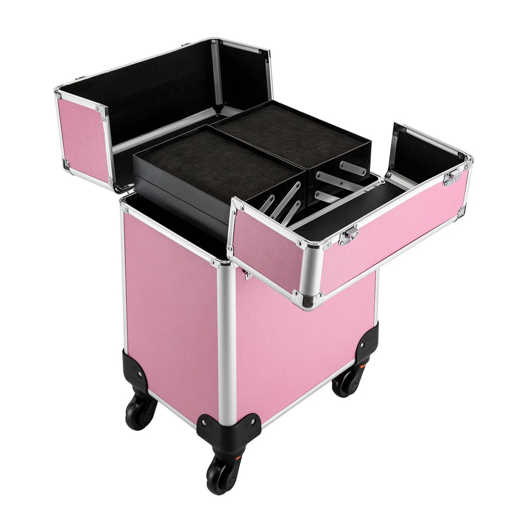 Makeup Train Organizer Makeup Case Trolley Storage Rolling Cosmetic Professional