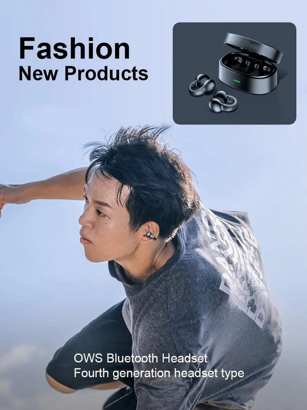 G Earphones Bluetooth (2023) Motorola Bone Phone Moto (2023)/5G Conduction Stylus Earbuds Case Hands-free Mic TWS B4K 5G Charging Stereo Ear-Clip Power - True Wireless Headphones for