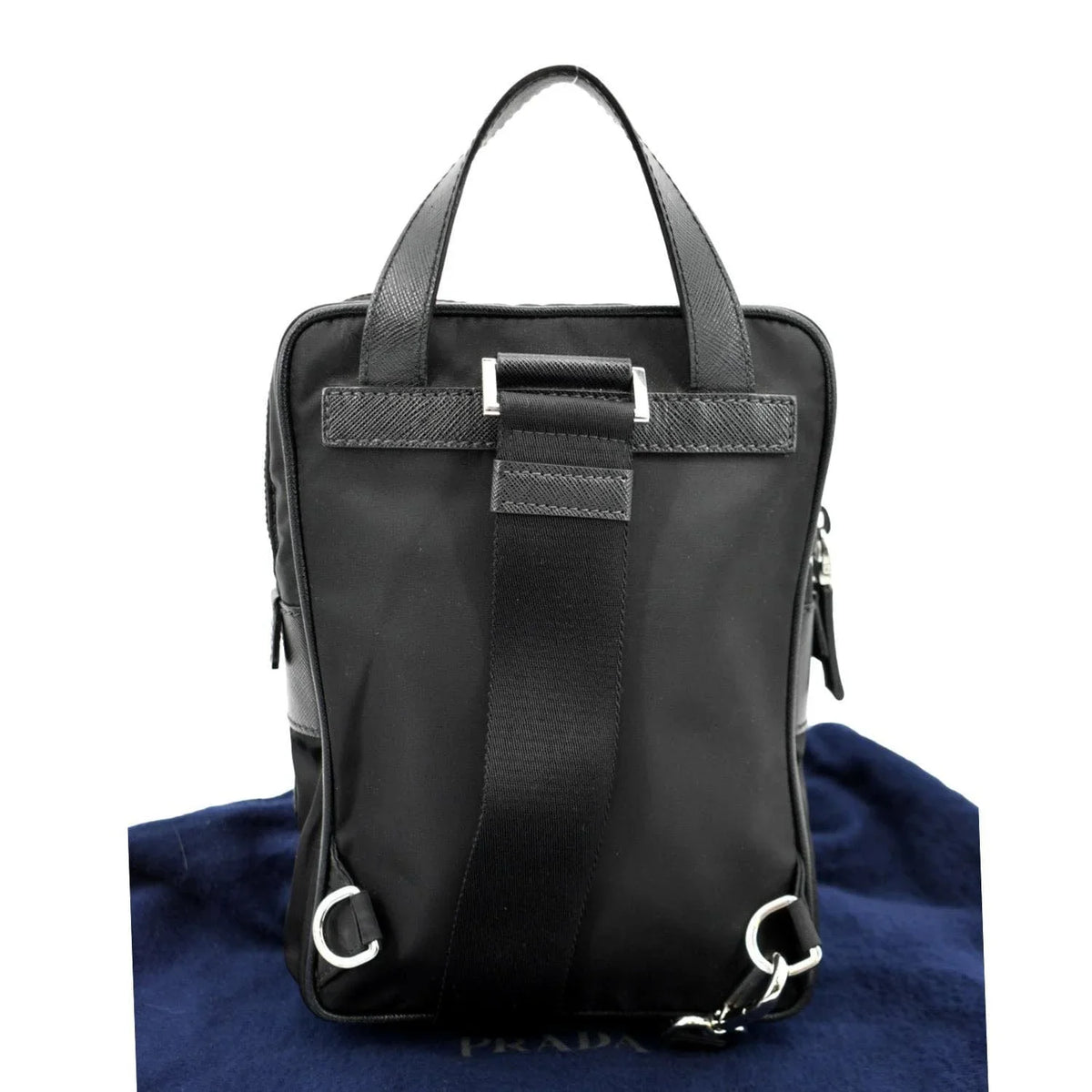 PRADA 2vz026 Pre-owned Nylon Black Bag Backpack
