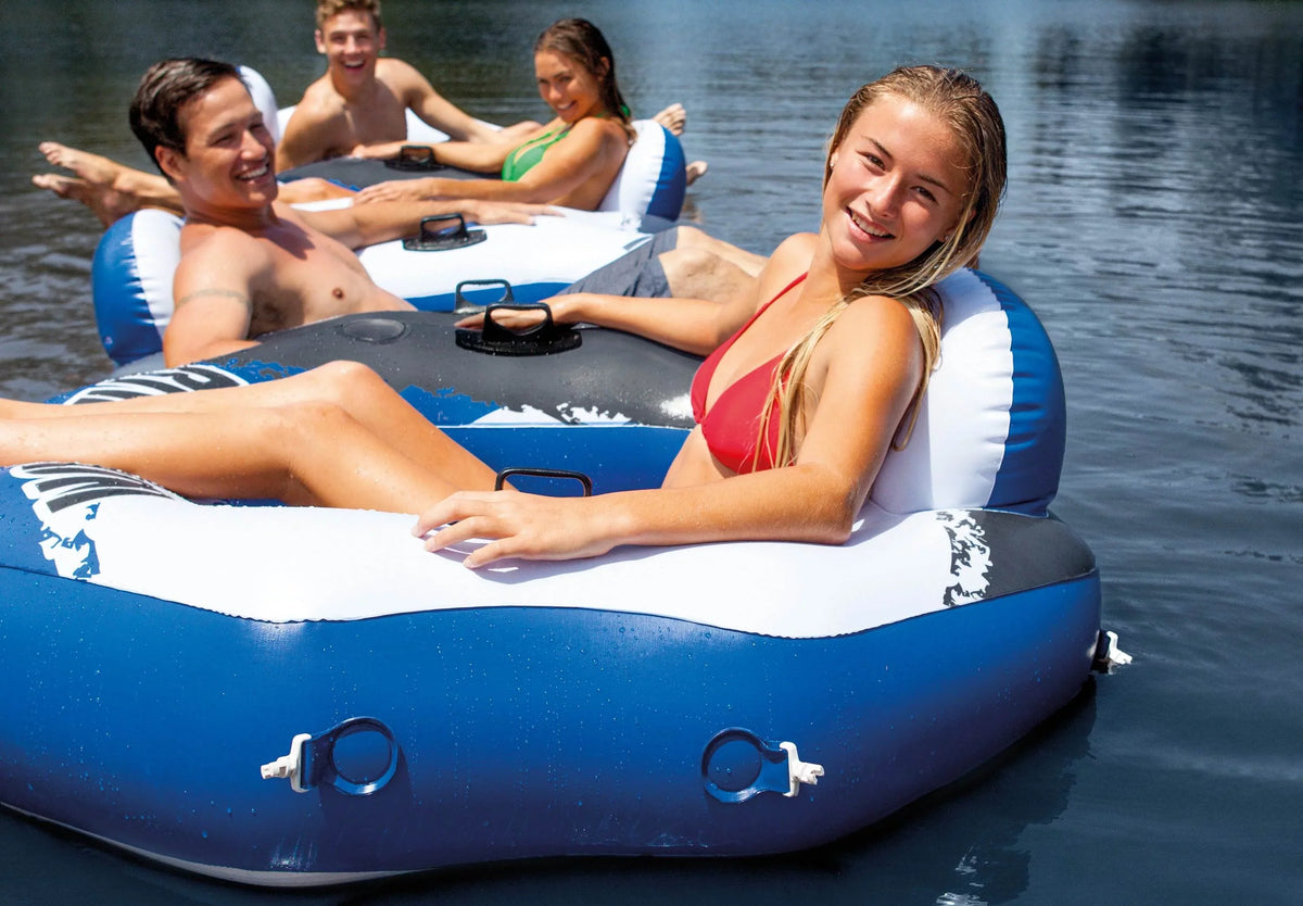 Floating (6 Pack) Connect Tube Inflatable liquid Run River Cooler Intex Lounge &