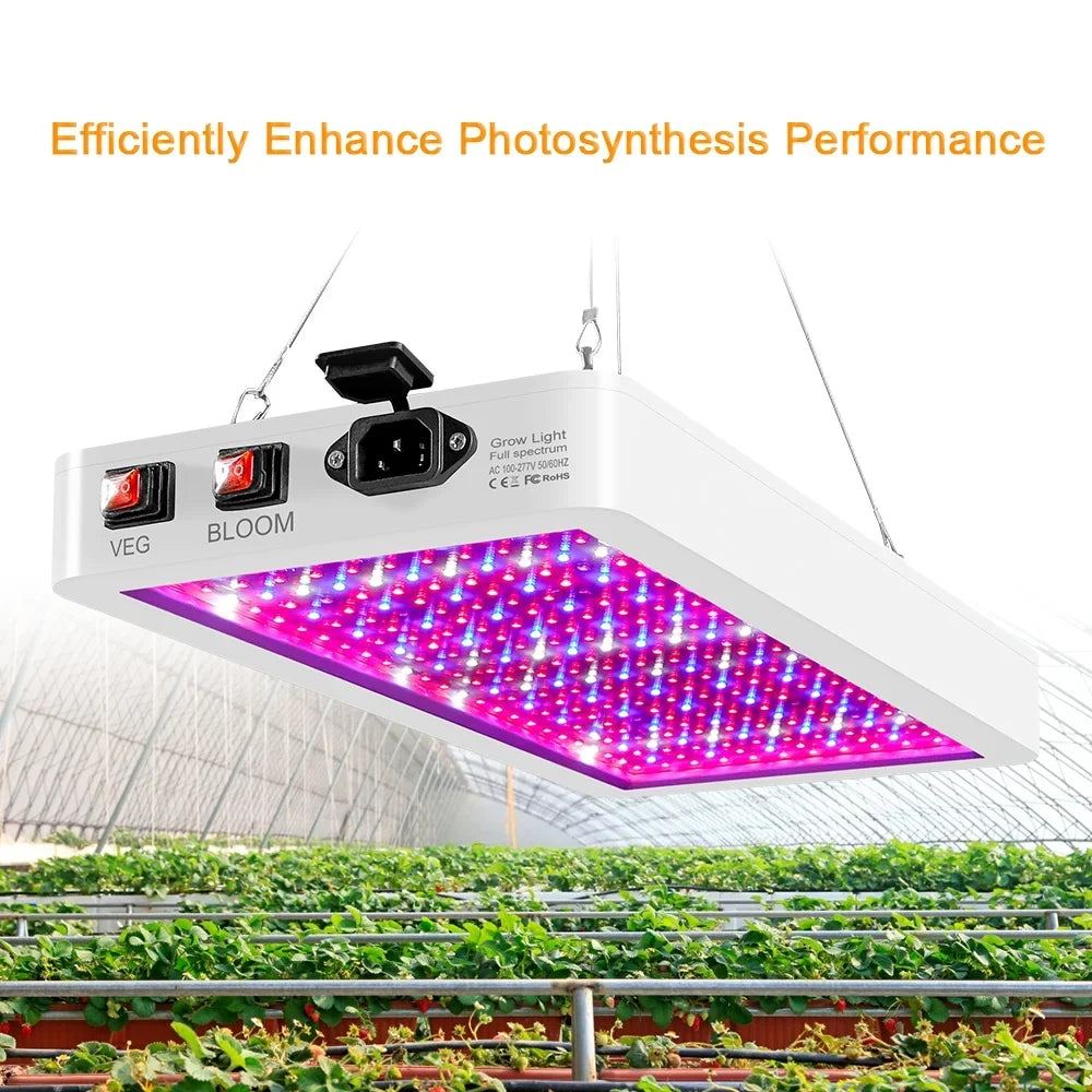 Ideal IP65 Switch Greenhouse Grow Aibecy Seedlings Spectrum 2000W Dual for Waterproof for Full Light Plants LED Indoor Flowers