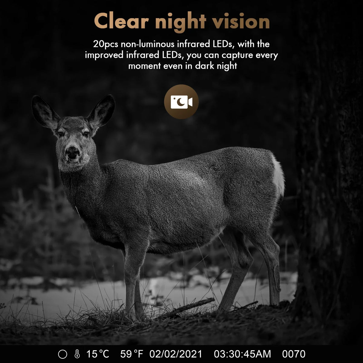 24MP Trigger 2500mAh Camera Motion Camera Battery Built-in Trail Cam 1080P with 120°Wide Vision IP66 Waterproof Hunting Activated Solar Speed 0.1s Night Lithium CAMPARK Game Angle Rechargeable