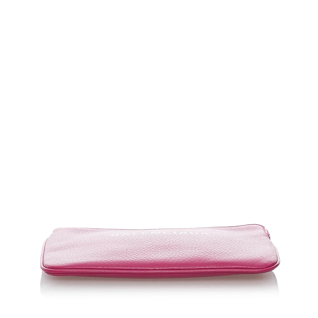 Balenciaga Leather (Good) XS Calf Pouch Women Pink Everyday Pre-Owned Authenticated