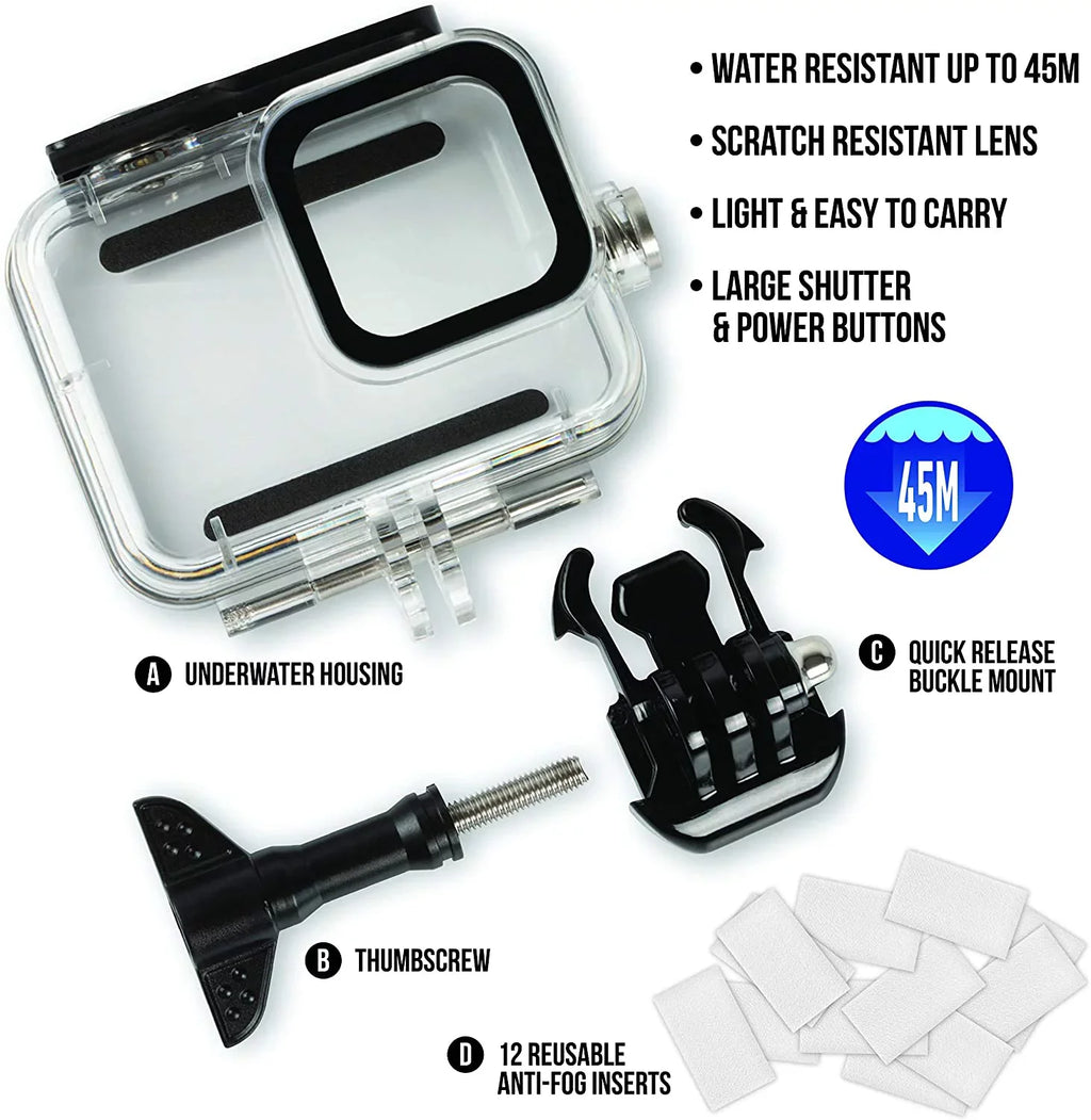 Monopod Housing, with HERO10 Bundle + More HERO9 GoPro HERO11 Accessory Battery,