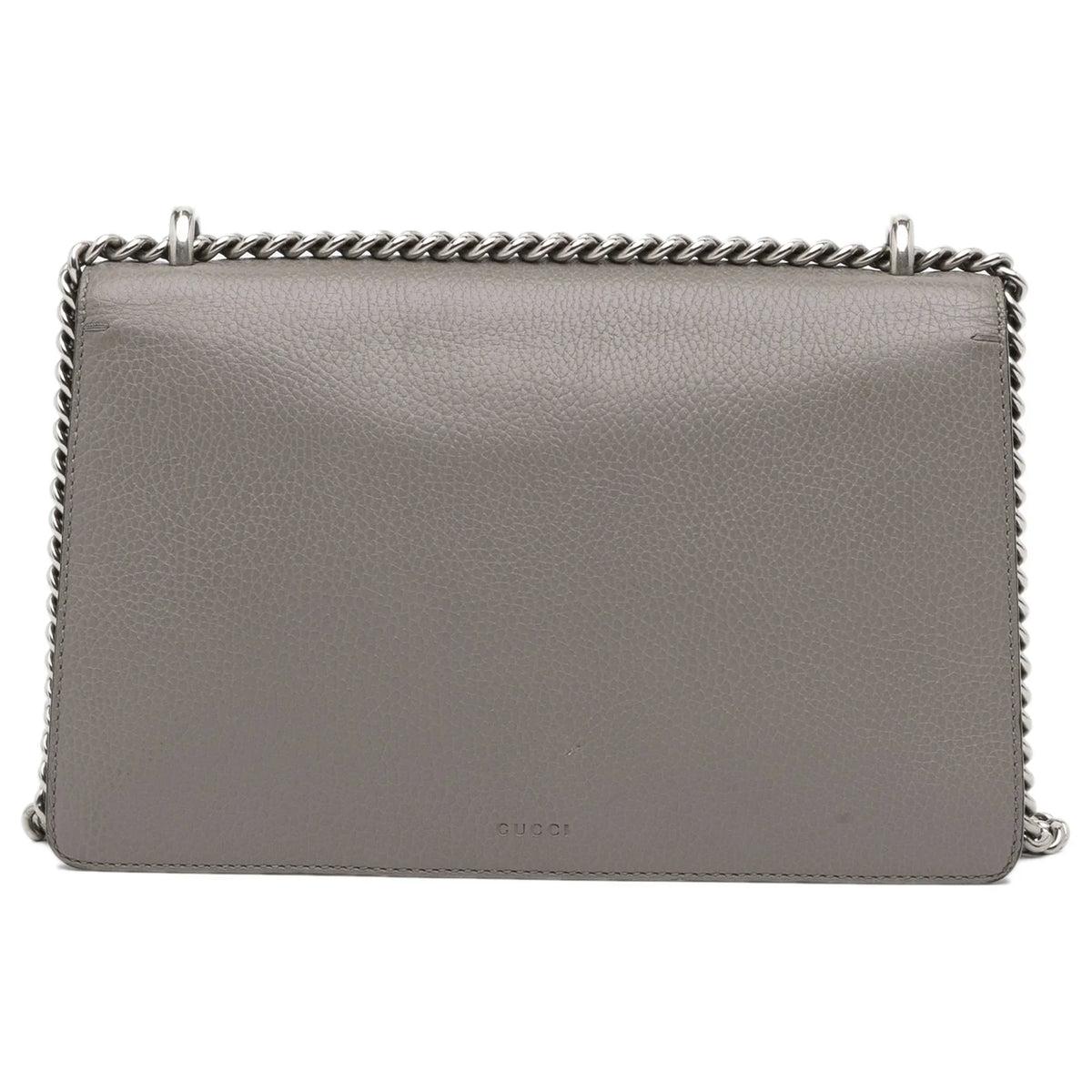 (Good) Dionysus Unisex Authenticated Pre-Owned Shoulder Small Calf Gray Bag Leather