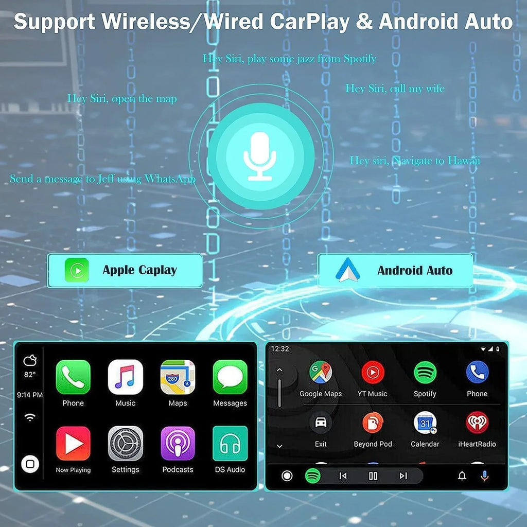 Din w/Carplay Camera Radio 2+32G 2003-2008 Touch GPS w/WiFi inch THONZER AHD Receiver RX-8 Mazda Audio Bluetooth Stereo for 9 Screen Car 13.0 - Backup Android Car Auto Navigation Mic Android Double