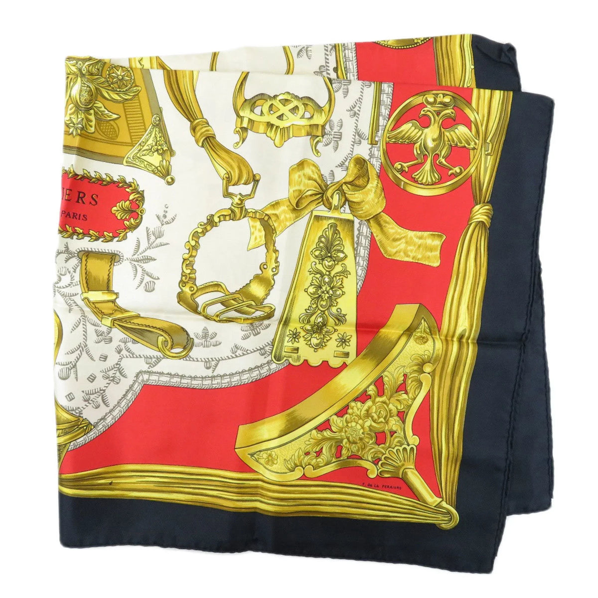 Carre Scarf Hermes Silk Pre-Owned 90 Muffler Stirrup/Horse Women's ETRIERS (Good) HERMES