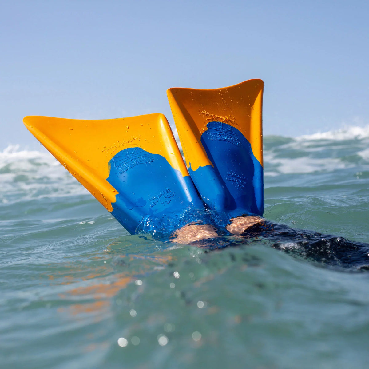 Makappuu Medium Adult Churchill Blue/Orange, Fins, Swim Floating Unisex Rubber