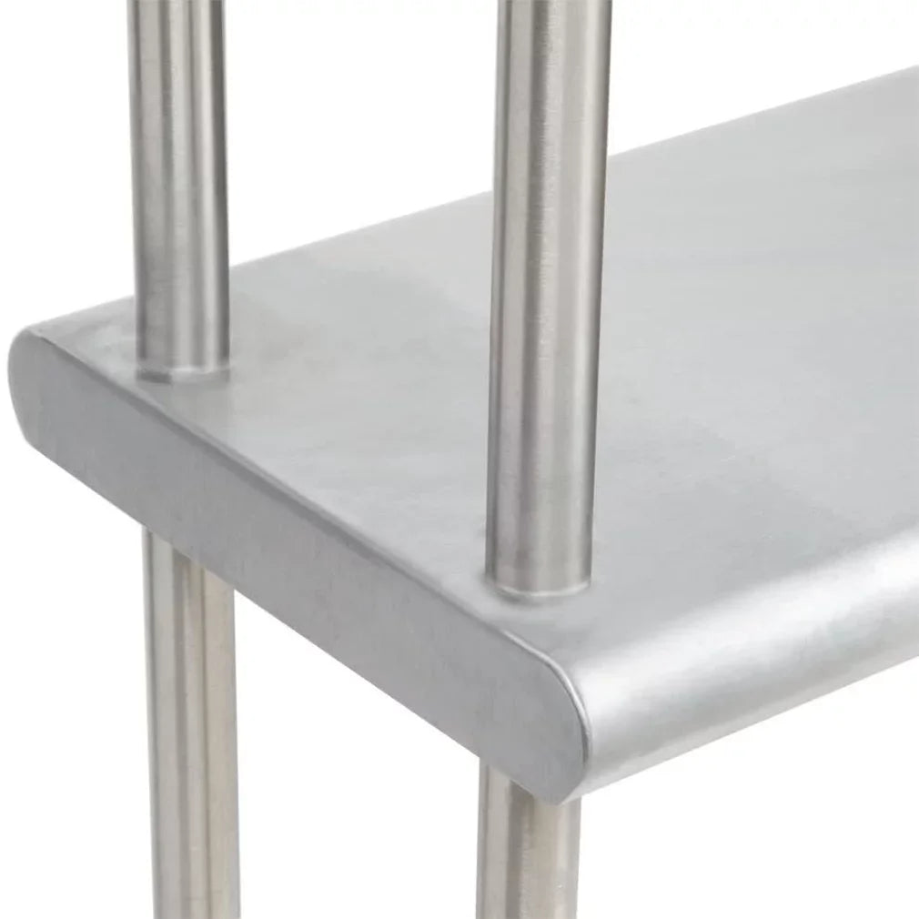 With Shelves Overshelf Tier Prep Wide & x 12" Work Metal Stainless | Table Kitchen 18" Combo Shelving | Steel Double Table Two 30"