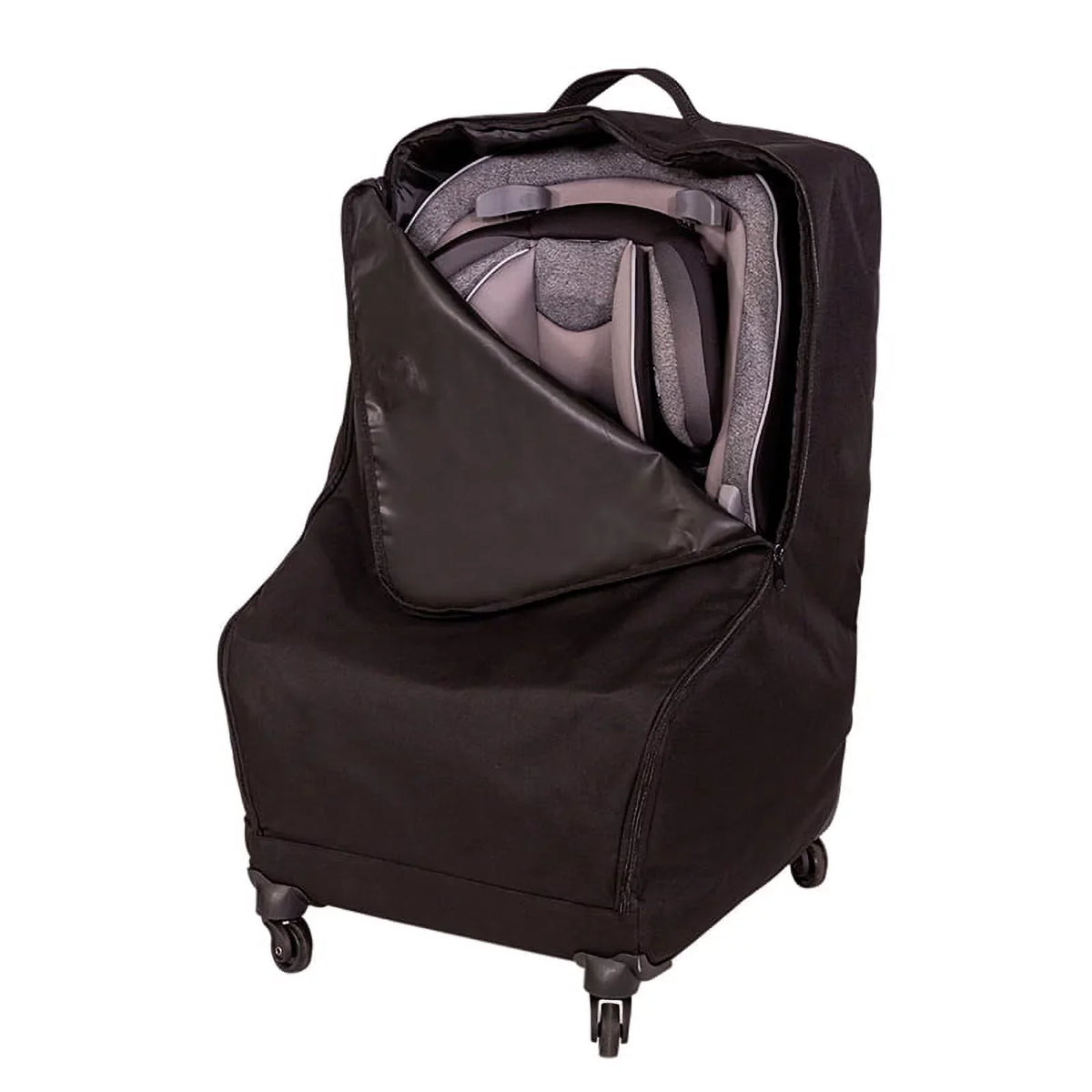 Black Deluxe Car Carrier, J.L. Childress Seat and Wheelie Padded Travel Spinner Bag
