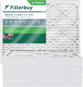 Pleated HVAC MERV 13 Filterbuy AC Air Filters (4-Pack) Furnace 20x24x4