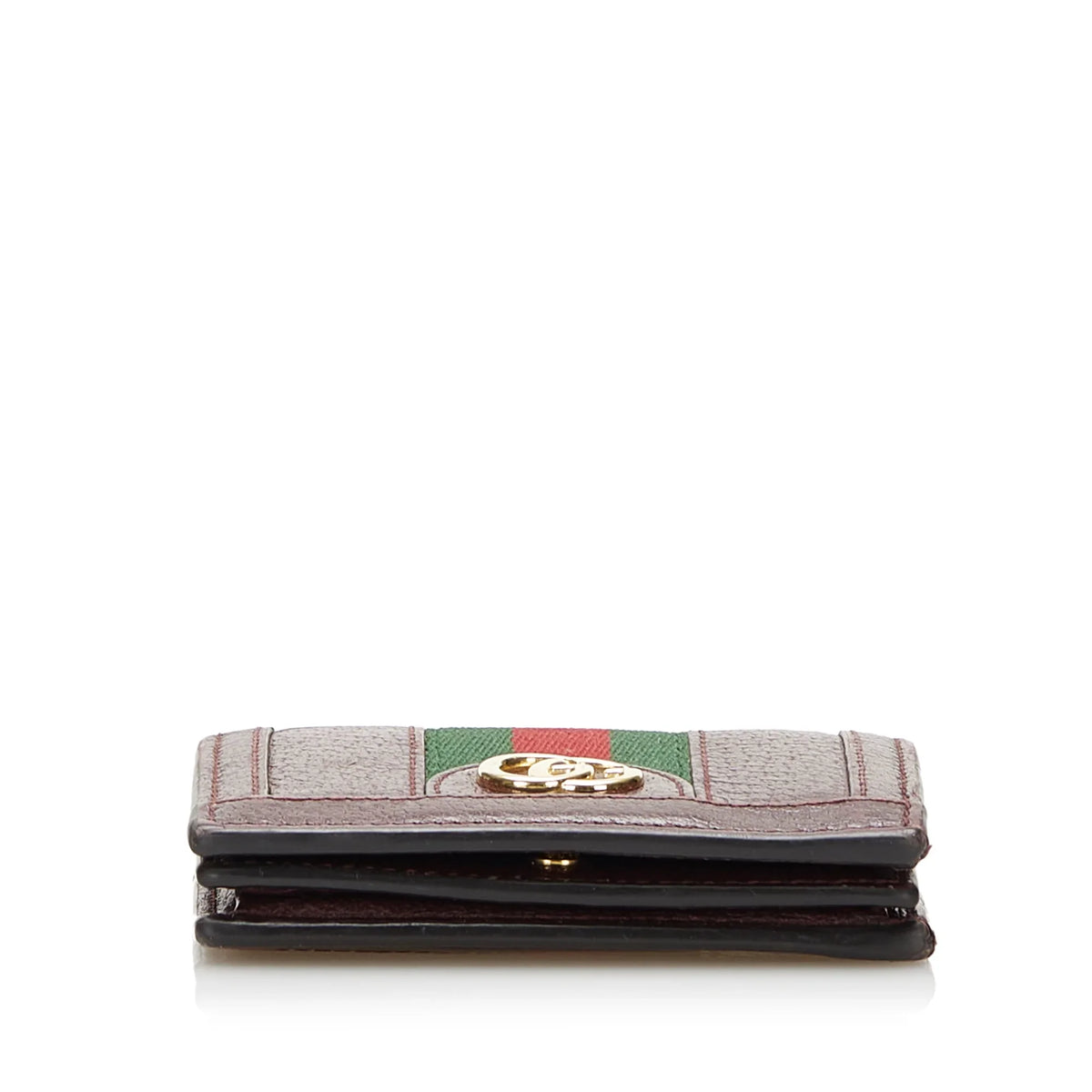 Leather Authenticated Wallets Pre-Owned Ophidia Small (Good) Unisex Red Calf